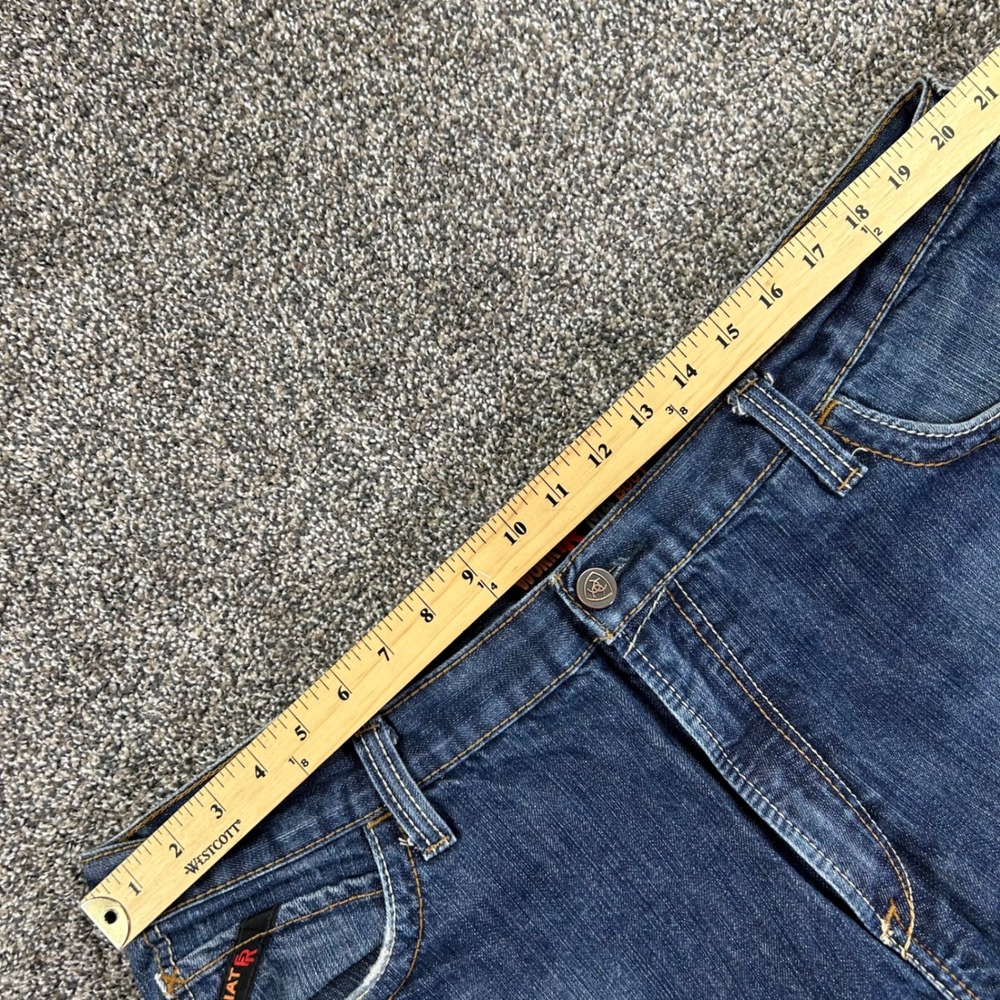 Ariat Work FR M4 Low Rise Boot Cut Jeans Mens 42x32 Blue Flame Resistant Pants - Picture 11 of 15